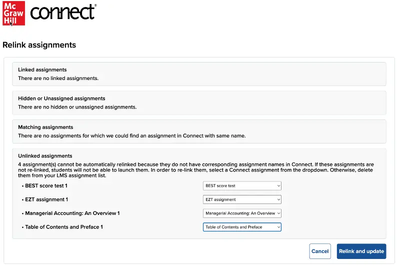 connect section screenshot