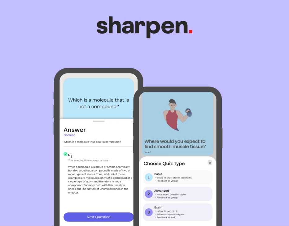 Sharpen logo app in mobile phone.