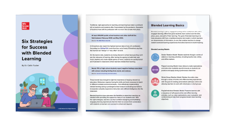 Preview of the Blended Learning Guide titled “Six Strategies for Success with Blended Learning, by Dr. Catlin Tucker