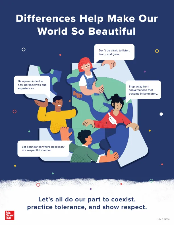 Differences Help Make our World so Beautiful poster