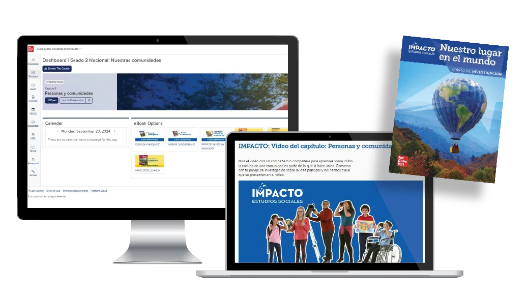 Various digital and print resources from IMPACTO Estudios Sociales. 