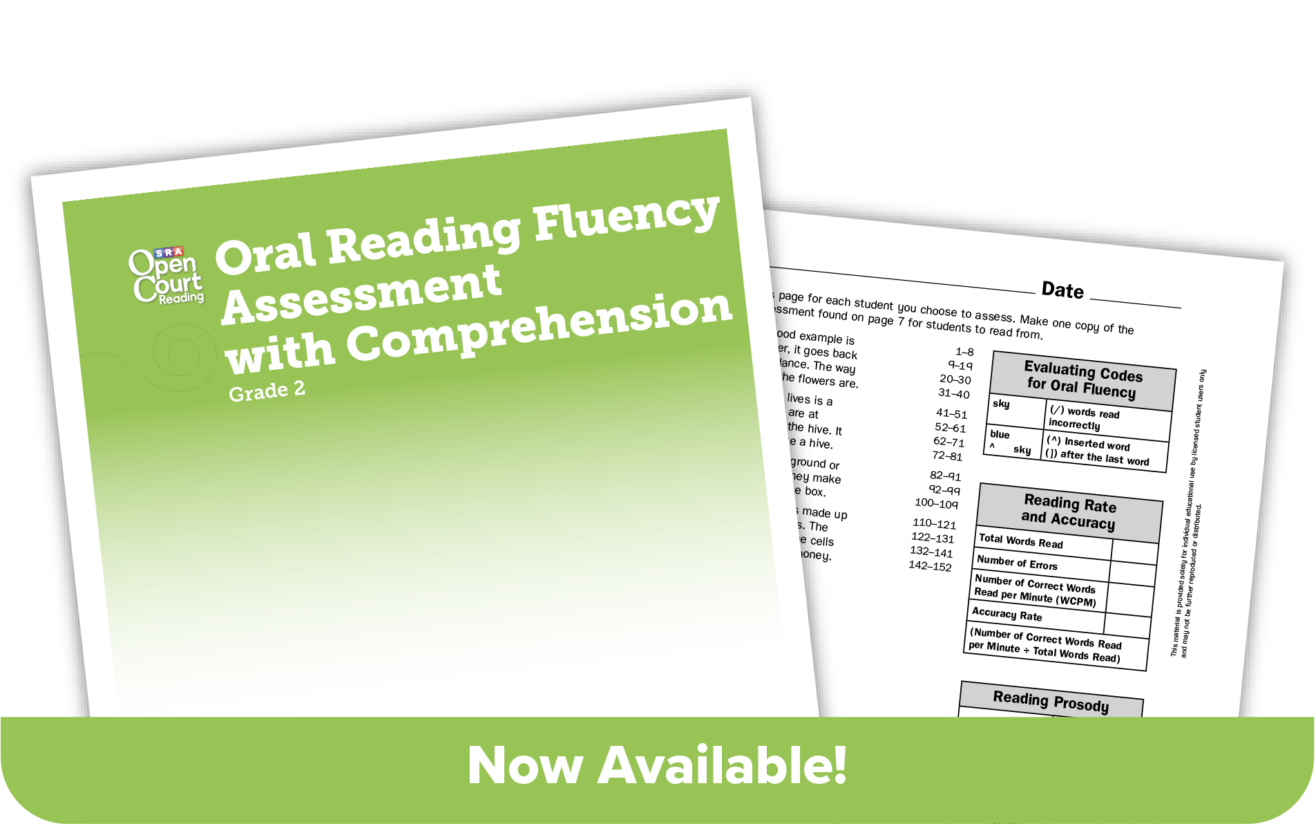 New Oral Reading Fluency Assessment (ORFA) integration  is now available.  