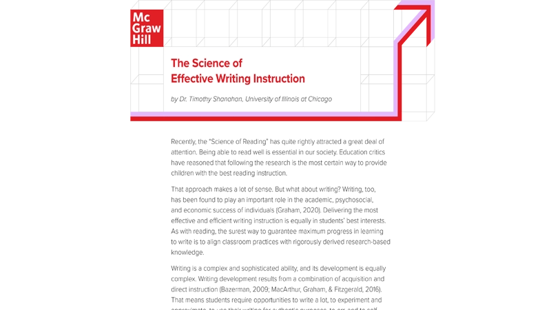 The Science of Effective Writing Instruction