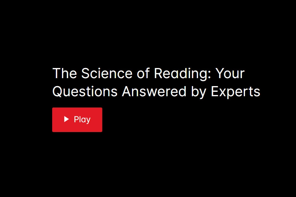 Watch playlist: Science of Reading Questions Answered