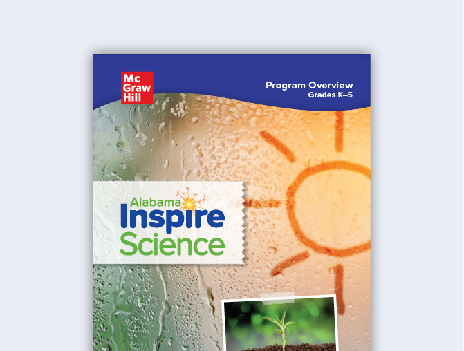 The cover of the K–5 Alabama Inspire Science Overview Brochure.