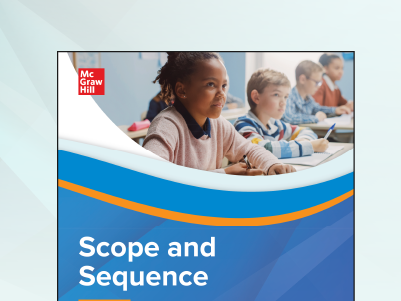 The cover of the Scope & Sequence brochure.