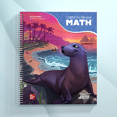 California Reveal Math TK Volume 1 Teacher Edition cover