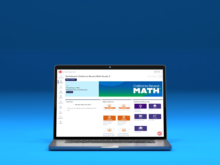 A computer displaying the program’s online dashboard.