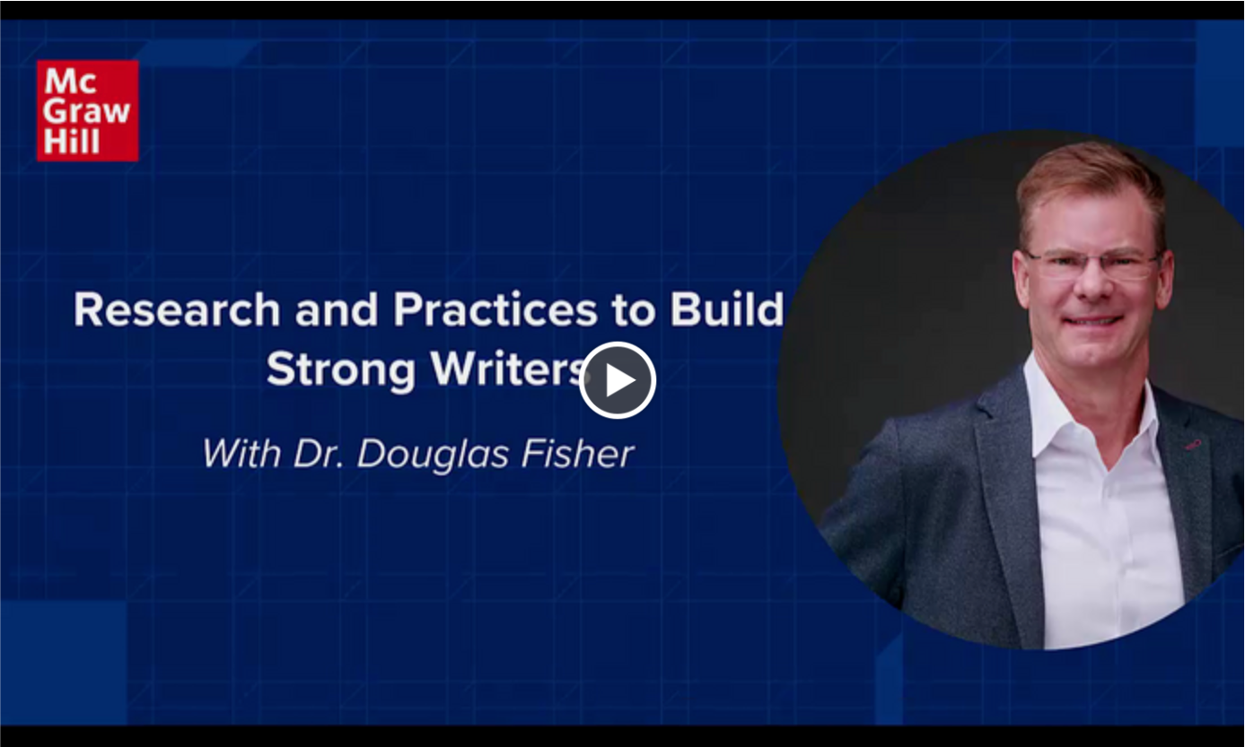 screenshot from Research and Practices to Build Strong Writers video