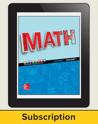 Glencoe Math 2016, Course 1 eStudentEdition, 1-year subscription