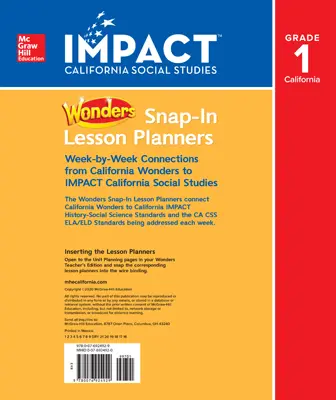 IMPACT: California, Grade 1, California Wonders Connections Inserts