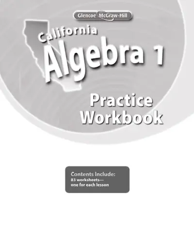 california algebra 1 concepts skills and problem solving pdf