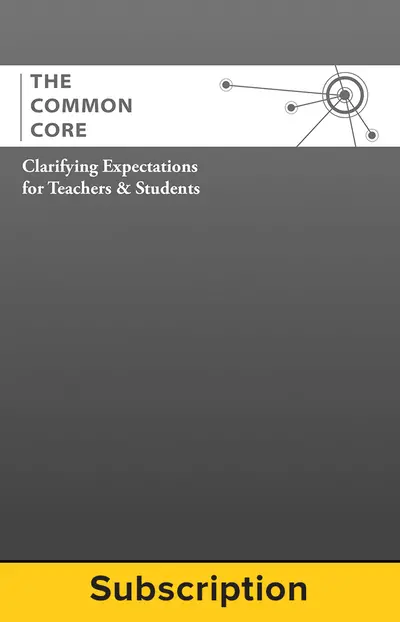 AAA The Common Core Clarifying Expectations for Teachers & Students 5 Year Subscription Grade 5