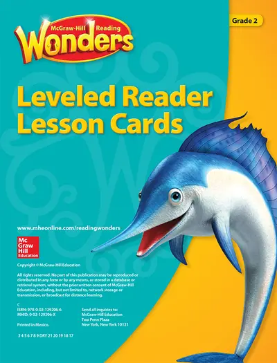 Reading Wonders Leveled Reader Lesson Cards Grade 2