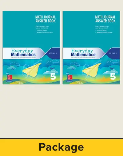 Everyday Mathematics 4, Grade 5, Journal Answer Books (Vol 1 & 2)