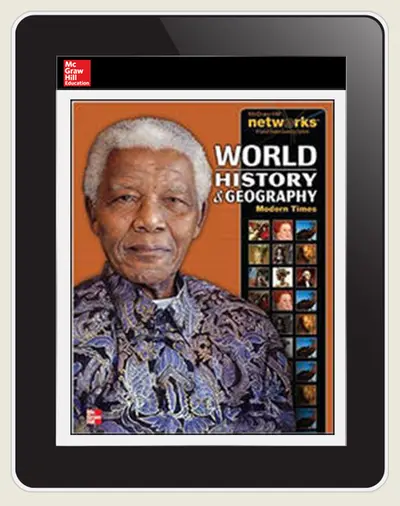 World History and Geography: Modern Times, LearnSmart, Teacher Edition, Embedded, 1-year subscription