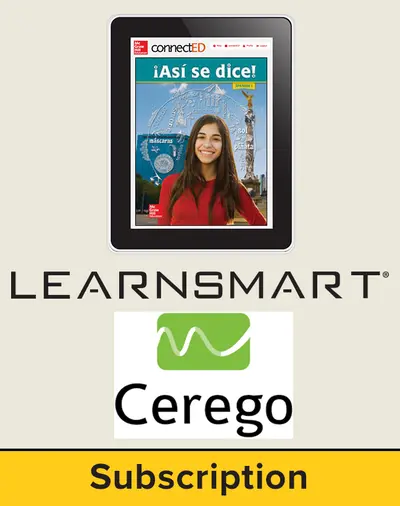 Asi se dice Level 1, Student Learning Center with SmartBook and Cerego Bundle, 6-year subscription