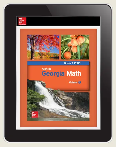 CUS Glencoe Math Grade 7 PLUS eStudent Edition 1 yr subscription Georgia Edition