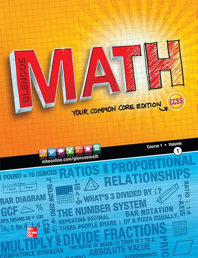 Glencoe Math, Course 1, Student Edition, Volume 1