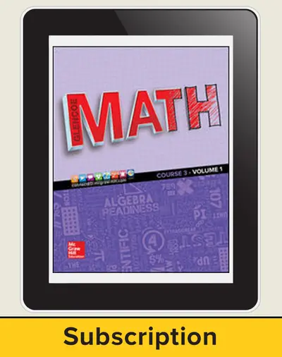 Glencoe Math 2016, Course 3 eStudentEdition, 6-year subscription