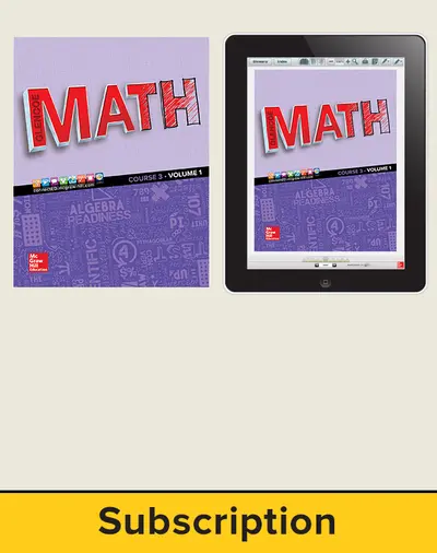 Glencoe Math 2016, Course 3 Complete Student Bundle, 6-year subscription