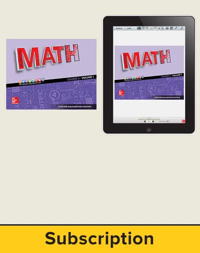 Glencoe Math 2016, Course 3 Complete Teacher Bundle, 1-year subscription