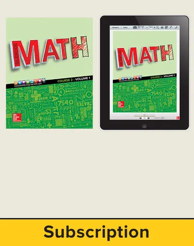 Glencoe Math 2016, Course 2 Complete Student Bundle, 1-year subscription