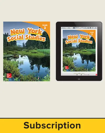 McGraw-Hill Education Grade 3 New York Social Studies SE Online/Print Bundle 1 Year Subscription