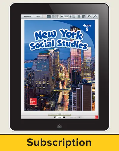 McGraw-Hill Education Grade 5 New York Social Studies SE Online 1 Year Subscription