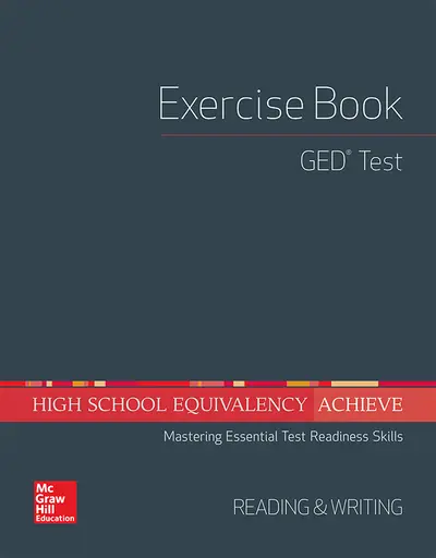 High School Equivalency Achieve, GED Exercise Book Reading and Writing