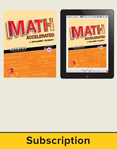 Glencoe Math Accelerated 2017, Complete Student Bundle, 1-year subscription