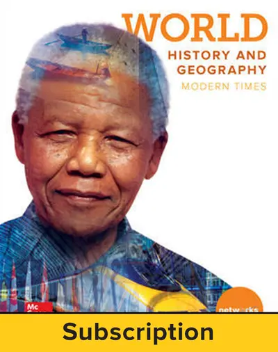 World History and Geography: Modern Times, Student Learning Center, 1-year subscription