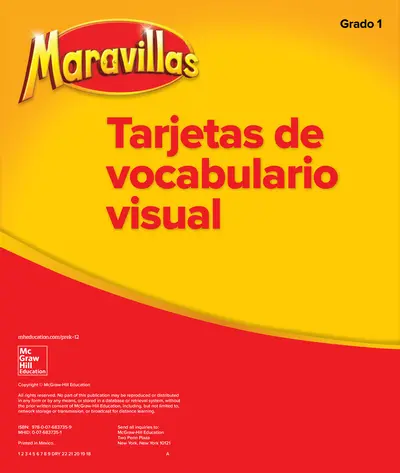 Maravillas Grade 1 Visual Vocabulary Cards