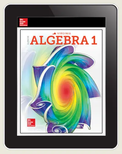 Glencoe Algebra 1, Virginia eStudent Edition, 1-year subscription