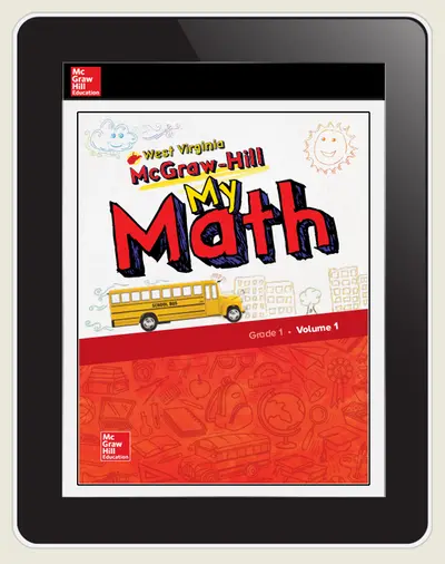 McGraw Hill My Math West Virginia Student Center, 1 Year Subscription, Grade 1