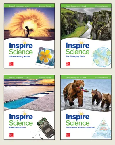 Inspire Science: Integrated G7 Write-In Student Edition 4-Unit Bundle