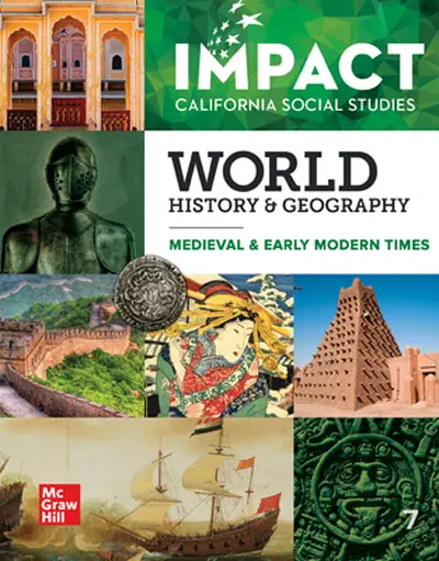 IMPACT: California, Grade 7, Complete Digital and Print Student Bundle, 6-year subscription, World History and Geography, Medieval and Early Modern Times