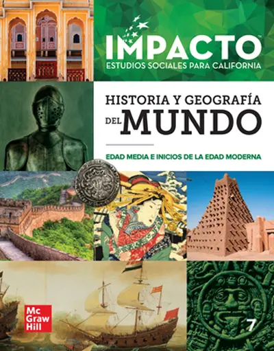 IMPACTO: California, Grade 7, Complete Digital and Print Spanish Student Bundle, 7-year subscription, World History and Geography, Medieval and Early Modern Times