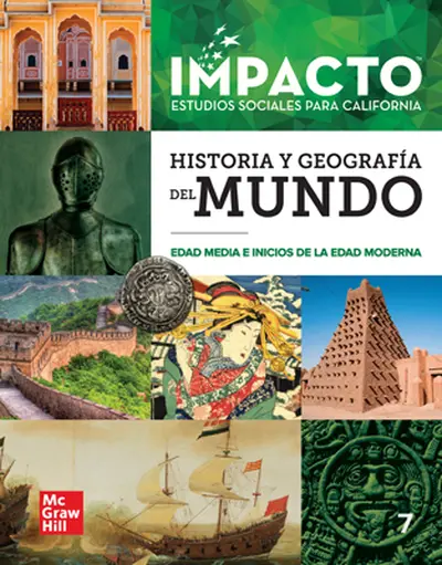 IMPACTO: California, Grade 7, Spanish Inquiry Journal Digital and Print Student Bundle, 7-year subscription, World History and Geography, Medieval and Early Modern Times