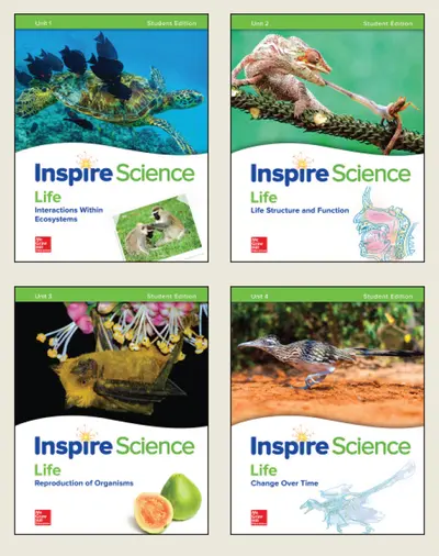 Inspire Science: Life Write-In Student Edition 4 Unit Bundle