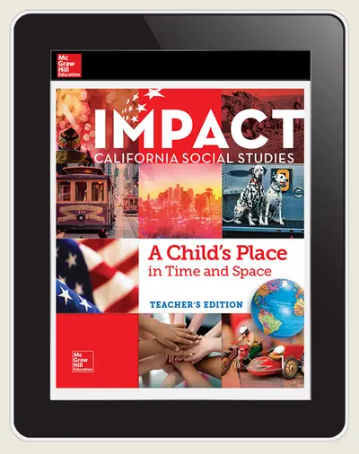 IMPACT: California, Grade 1, Online Student Center, 7-year subscription, A Child's Place in Time and Space