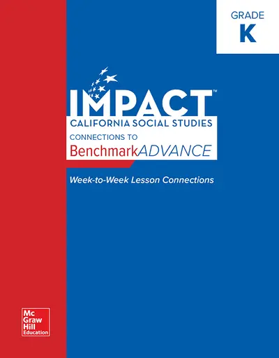 IMPACT: California, Grade K, California IMPACT Connections to Benchmark ADVANCE