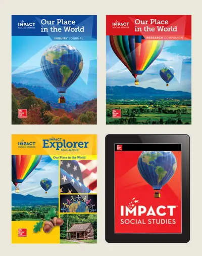 IMPACT Social Studies, Our Place in the World, Grade 1, Complete Print & Digital Student Bundle, 6 year subscription
