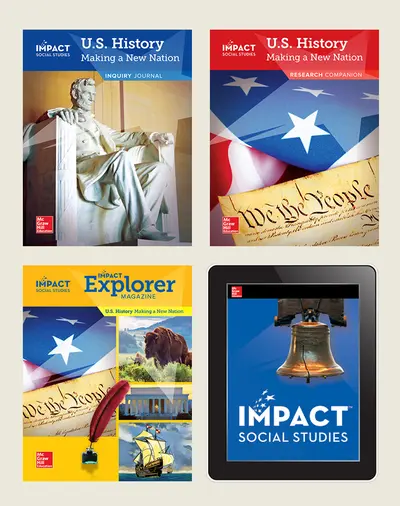IMPACT Social Studies, U.S. History: Making a New Nation, Grade 5, Complete Print & Digital Student Bundle, 6 year subscription