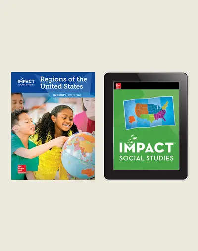 IMPACT Social Studies, Regions of the United States, Grade 4, Inquiry Print & Digital Student Bundle, 6 year subscription