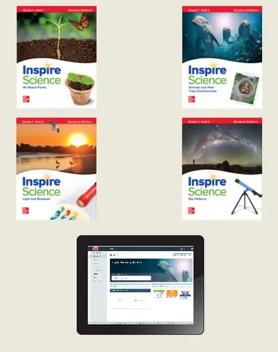 Inspire Science, Grade 1 Online Student Center with Print Student Edition Units 1-4, 1 Year Subscription