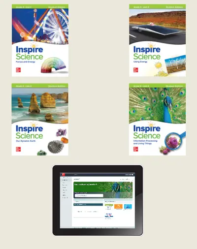 Inspire Science, Grade 4 Online Student Center with Print Student Edition Units 1-4, 1 Year Subscription