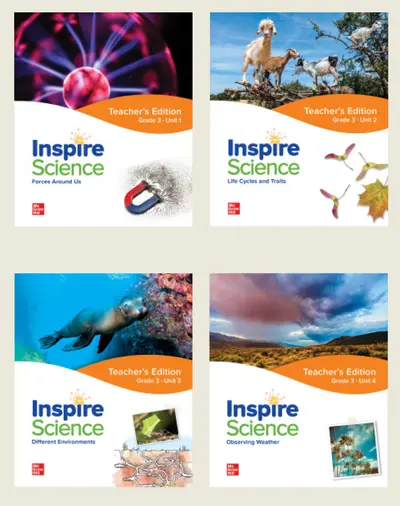 Inspire Science Grade 3, Print Teacher's Edition Bundle (Units 1-4)