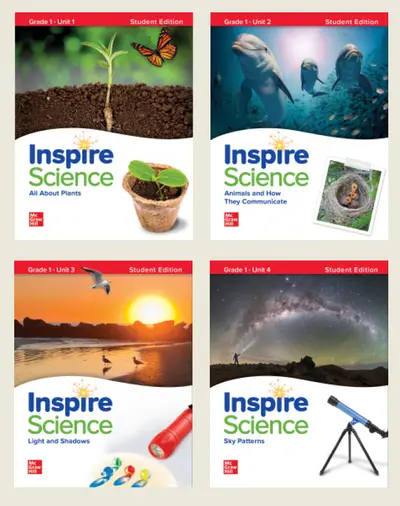 Inspire Science Grade 1, Print Student Edition Bundle (Units 1-4)