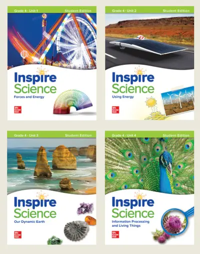 Inspire Science Grade 4, Print Student Edition Bundle (Units 1-4)